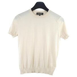 Loro Piana Kaschmir-Baumwoll-Strick Weiß