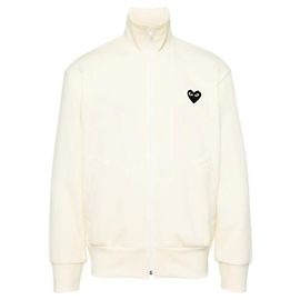 Comme Des Garcons Trainingsjacke mit Herzdruck AX Weiß