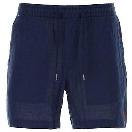 Ralph Lauren Embroidered Prepster Linen Shorts Black