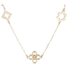 Colar Clover Tory Burch em Latão Laranja