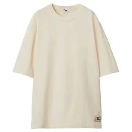 Burberry Baumwoll-T-Shirt mit kurzen Ärmeln Weiß