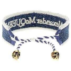 Alexander Mcqueen Pulseira de tecido com logotipo de crânio Multicor