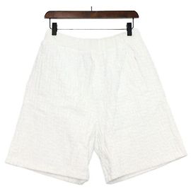 Fendi Bermuda Masculino em Terry Branco com Logo FF Branco
