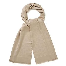 Salvatore Ferragamo Sciarpa Gancho Monogram Jacquard Seta Lana Sciarpa Donna Arancione