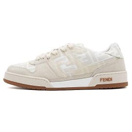 Fendi FF Logo Match Herren Sneaker in Elfenbein Braun