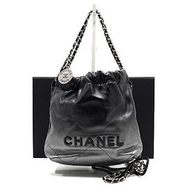 Chanel Mini borsa a spalla in metallo argento e borsa a tracolla Argento
