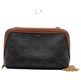 Céline Mini Clutch Triomphe Borsa a Spalla con Catena Dorata e Borsa Crossbody Multicolore
