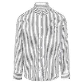 Burberry Camicia in cotone a righe Argento