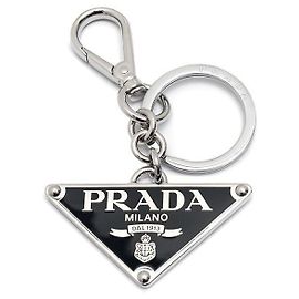 Prada Llavero de metal con logo triangular Multicolor