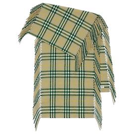 Burberry Sciarpa in cashmere con frange D'oro