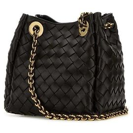 Bottega Veneta Small Chain Parachute Black