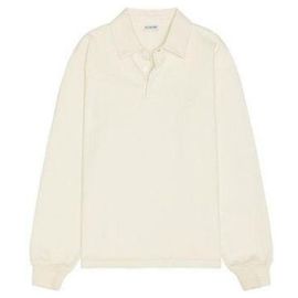 Burberry Langarm-Polo aus Baumwolle Weiß