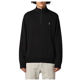 Ralph Lauren Quarter Zip Pullover with Pony Logo White