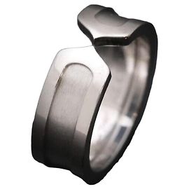 Cartier Bague Double en Or Blanc Taille Blanc