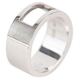 Gucci Silberring mit Logo Größe Silber