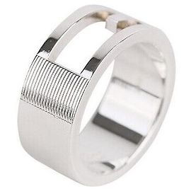 Gucci Silberring mit Logo Größe Silber