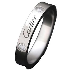 Cartier Ehering aus Platin mit Diamant - Größe Schwarz