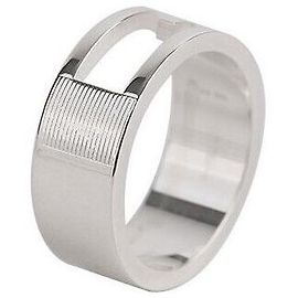 Gucci Logo Silver Ring Size Silvery