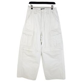 Balenciaga Pantaloni Cargo Wide Leg Argento