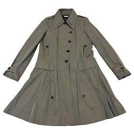 Gabardina Miu Miu Khaki de Algodón Caqui