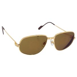 Gafas de sol CARTIER de metal tono dorado Auth am10923 Otro