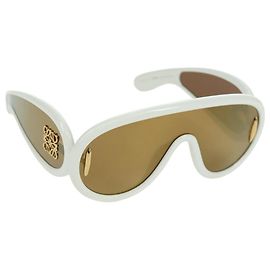 Gafas de sol LOEWE de plástico blancas Auth LNZ747M Blanco