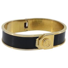 LOEWE Bangle Bracelet metal Black Auth bs33970 Black