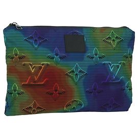 LOUIS VUITTON Pochette Borsa Reversibile Nylon Multicolore M68777 LV Auth LNZ761SAM Multicolore Monogramma