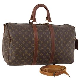 LOUIS VUITTON Monogram Keepall Bandouliere 45 Bolsa Boston M41418 LV Auth bs33409 Monograma