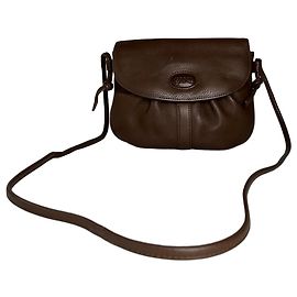 Ganni Borsa a Spalla in Pelle Gani Vintage Marrone Marrone