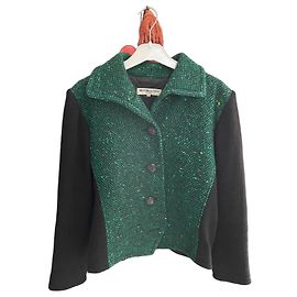 Yves Saint Laurent Wool Jacket Dark Green Dark green
