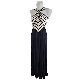 Zimmermann Robe longue rayée noire et blanche Noir Blanc