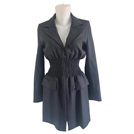 Schwarzes Blazer-Kleid Maje Schwarz