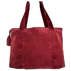 Sac à main en daim Bottega Veneta vintage bordeaux Bordeaux