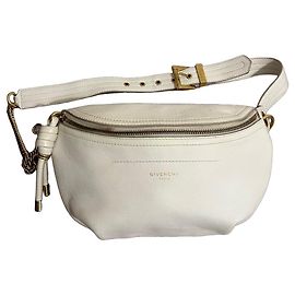 GIVENCHY White Leather Belt Bag White