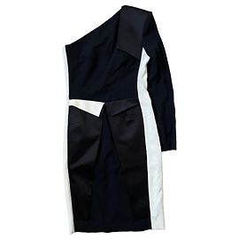 Roland Mouret Kleid in Schwarz Satin Schwarz