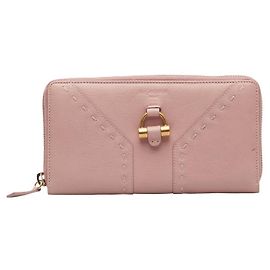 Yves Saint Laurent Cartera larga de cuero Muse de Saint Laurent Rosa