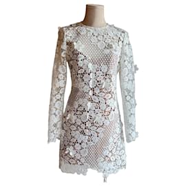 Robe blanche Self Portrait en polyester Blanc