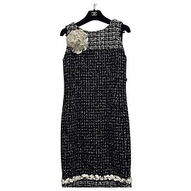 Increíble vestido de algodón de Chanel Multicolor