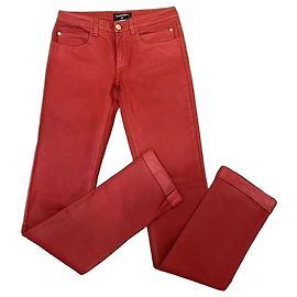 Chanel Jeans Rot Baumwolle Rot