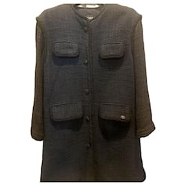 Abrigo Cargo de Algodón Tweed Chanel Multicolor