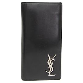 Yves Saint Laurent Monogram Continental Wallet Black