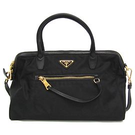 Borsa a mano e borsa a spalla Prada TESSUTO BL0627 per donne Nero