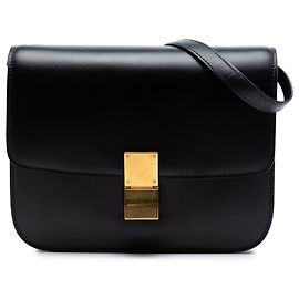 Céline Celine Black Medium Calfskin Classic Box Black