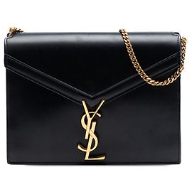 Borsa Monogram Cassandra in pelle di vitello liscia nera Saint Laurent Nero