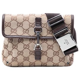 Gucci Beige GG Canvas Jackie Gürteltasche Beige