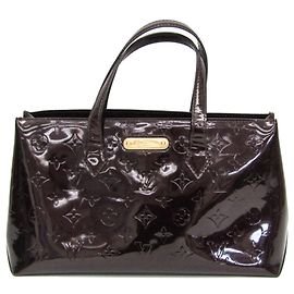 Louis Vuitton Monogram Vernis Wilshire PM Handtasche Bordeaux