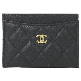 Chanel Timeless Classic Black Card Case Black