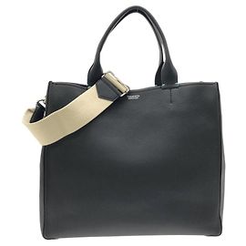 Tiffany & Co Tiffany Leather Handbag Black