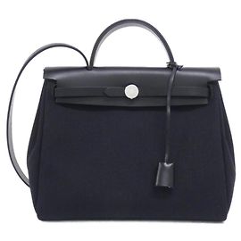 Hermès Herbag Zip PM Handtasche Schwarz